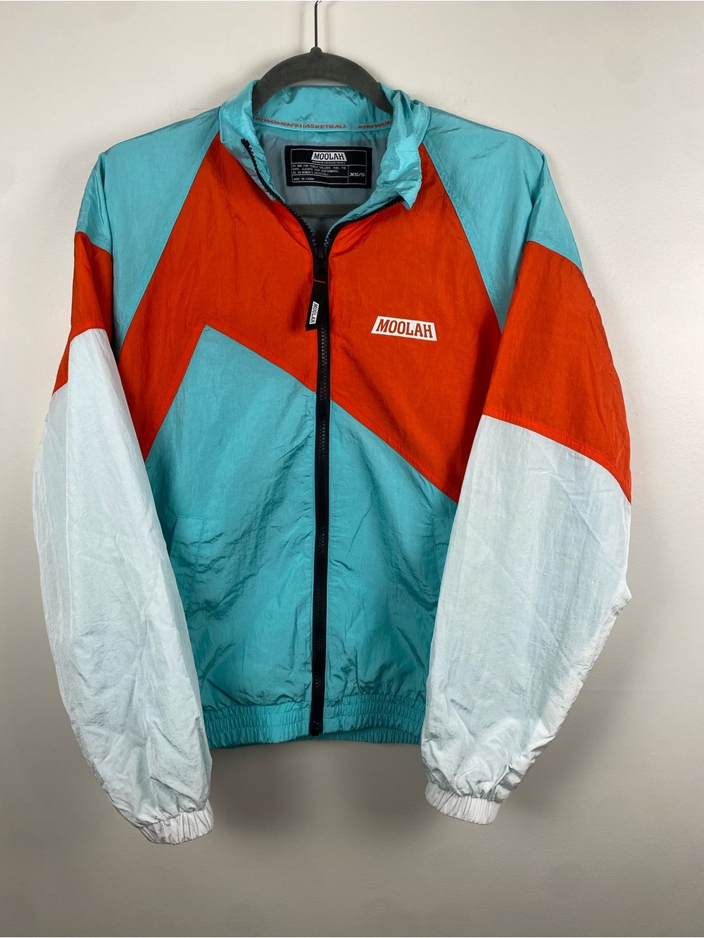 MOOLAH Women's Warm Up Jacket - Aqua/Red XS/S